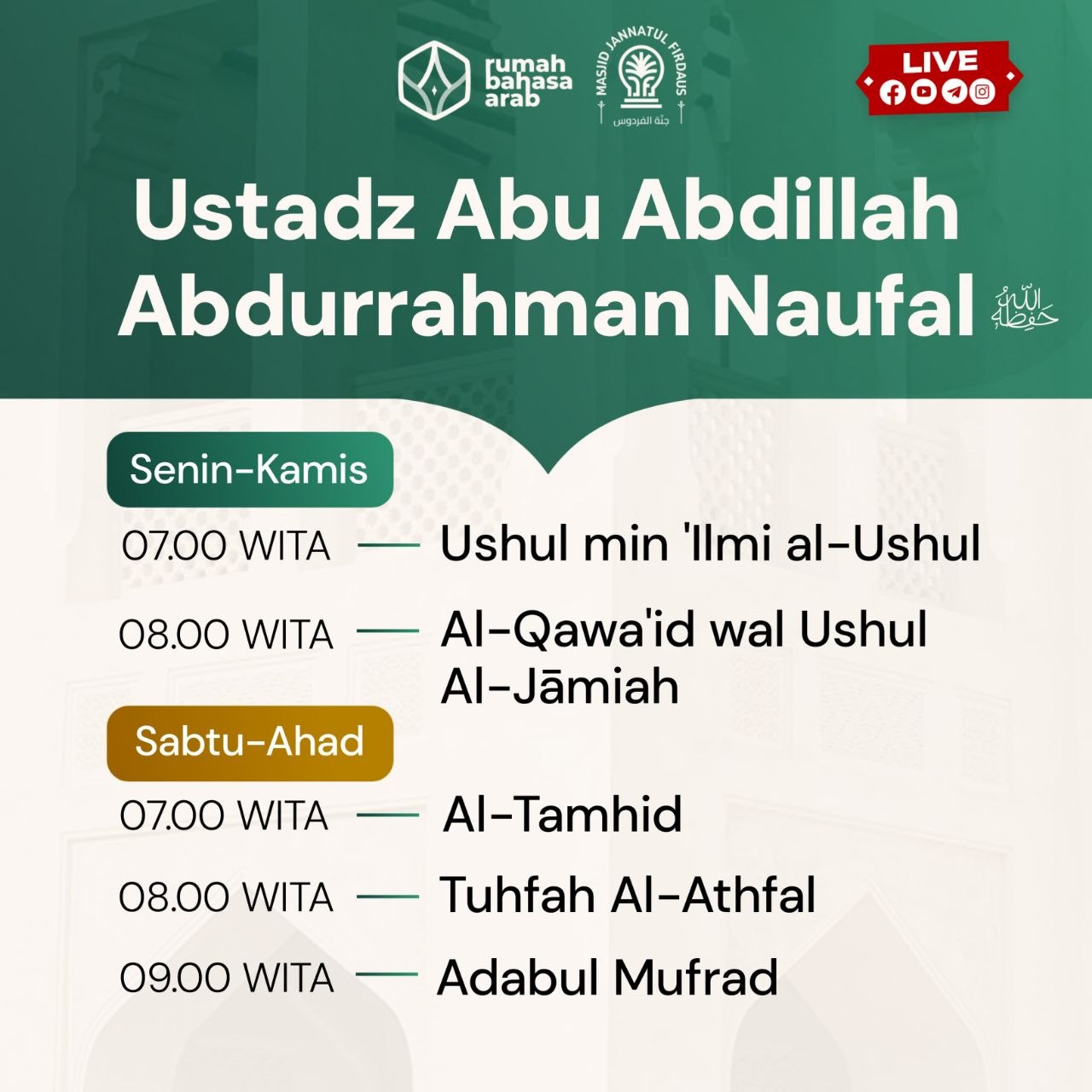 Ustadz Abu Abdillah Abdurrahman Naufal